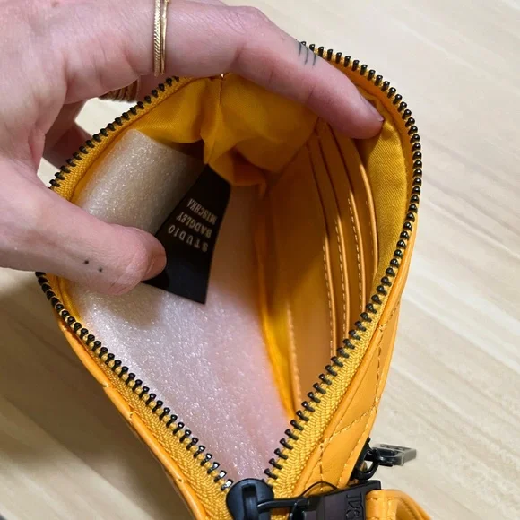 Badgley Mischka Tangerine Quilted Clutch - Picture 3 of 3